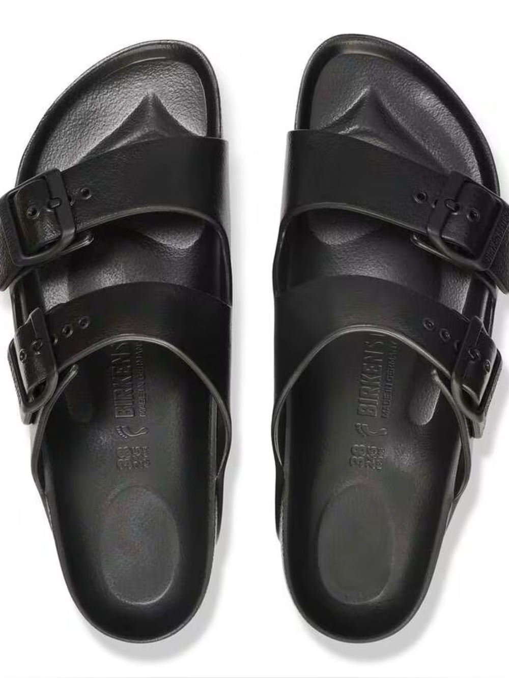 NIB Birkenstock Arizona EVA Black Sandals Slides Unisex EU 41, Sz 10, - Picture 2 of 8